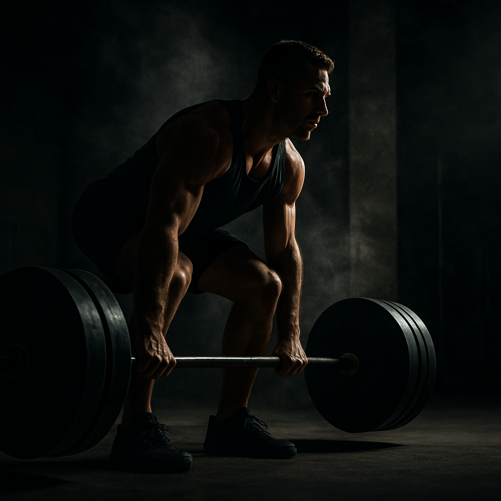 Athlete deadlifting on the Plus Fitness strength floor